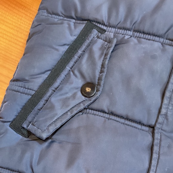 DIESEL Boys 5-6 Blue Puffer Jacket Hooded Ribbed Collar Cuffs Button & Zip - Picture 5 of 16